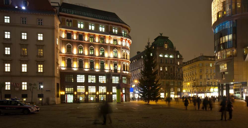 Wiener Innenstadt bei Nacht